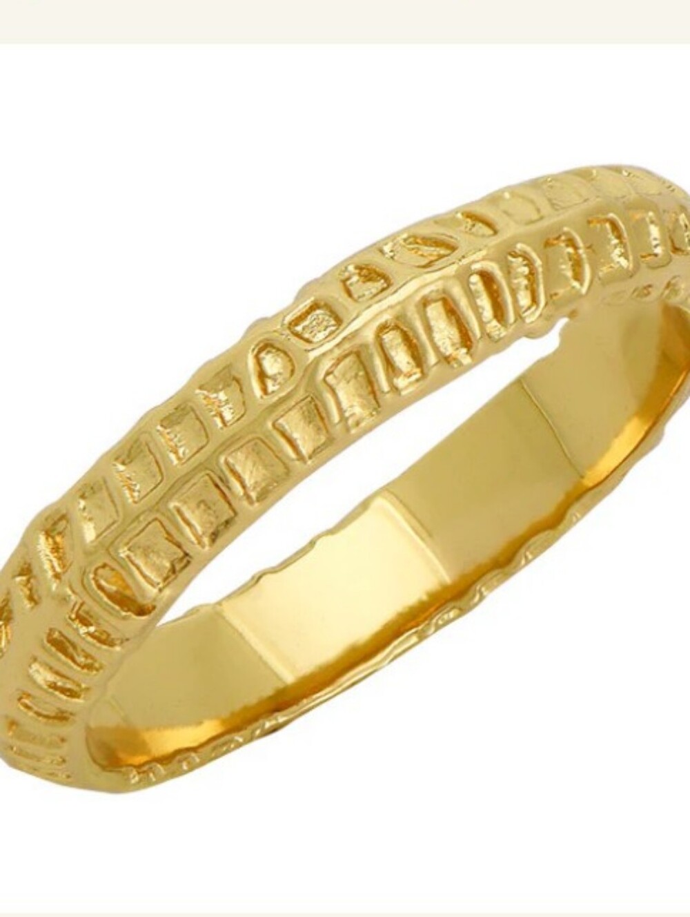Goldbug Collection Peanut Gold Band Ring 8 18k Plated Croghans's Charleston